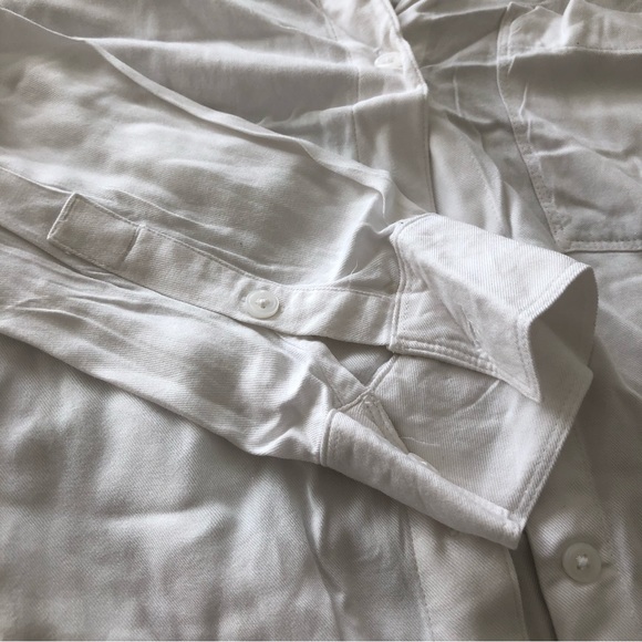 Talula Aritzia white button up. Irons well into smooth shirt. Light for summer! - Picture 2 of 5